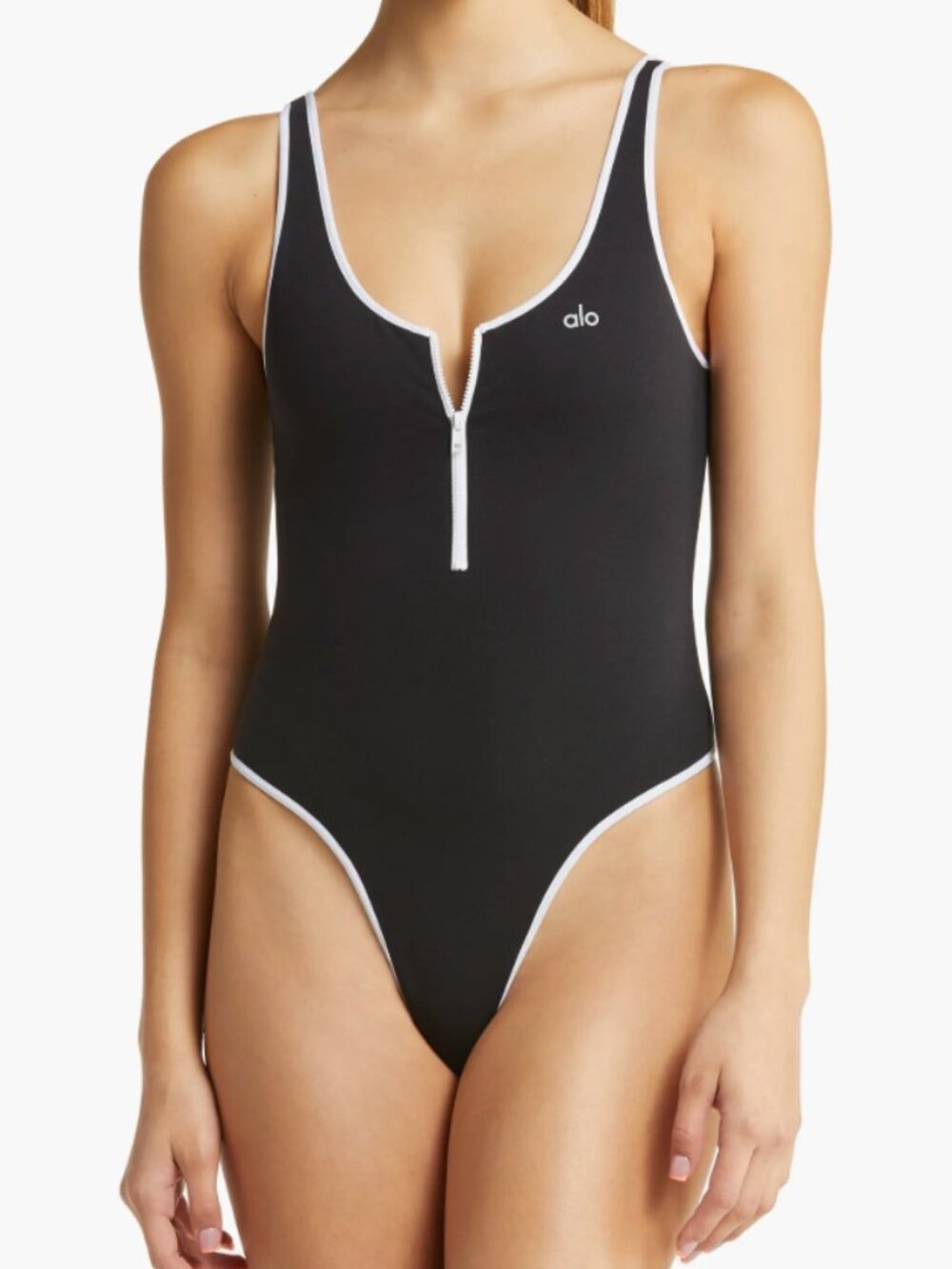 ALO Supernova Zip Front Bodysuit - NWOT